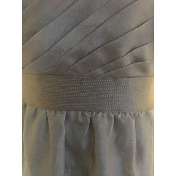 Phoebe Couture Navy Blue Semi Formal Silk Cocktail Dress Strapless Sweetheart 6 - Picture 5 of 12